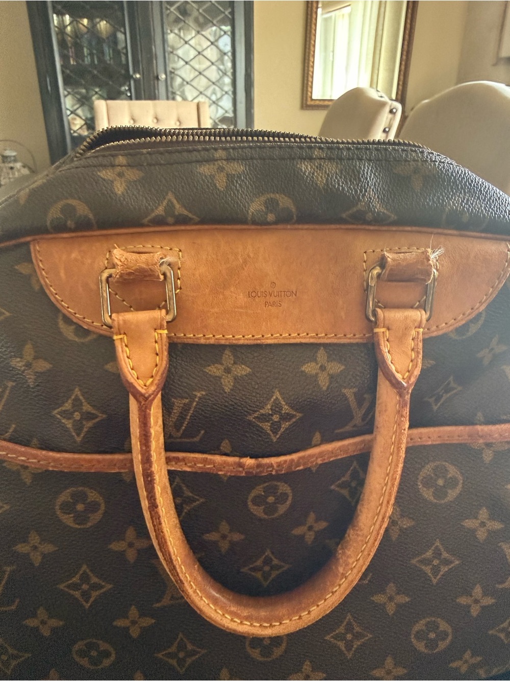 Vintage Louis Vuitton Monogram Canvas Brown and Tan Toiletry Bag - Picture 4 of 13
